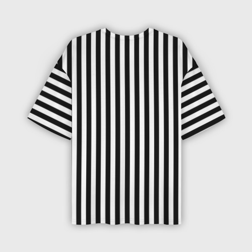 Мужская футболка oversize 3D Гуси паттерн с полосами вертикальными, цвет 3D печать - фото 2