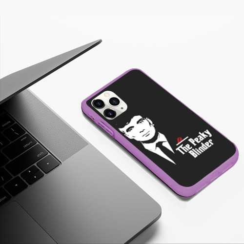 Чехол для iPhone 11 Pro Max матовый Острые Козырьки, цвет фиолетовый - фото 5