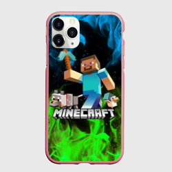 Чехол для iPhone 11 Pro Max матовый Minecraft Майнкрафт