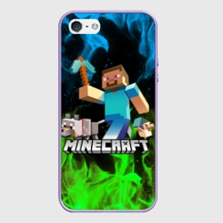 Чехол для iPhone 5/5S матовый Minecraft Майнкрафт