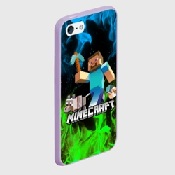 Чехол для iPhone 5/5S матовый Minecraft Майнкрафт - фото 2