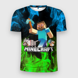 Мужская футболка 3D Slim Minecraft Майнкрафт
