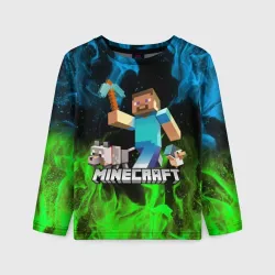 Детский лонгслив 3D Minecraft Майнкрафт