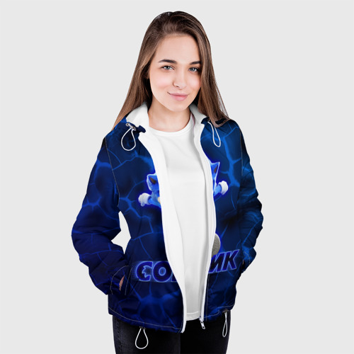 Женская куртка 3D Соник, цвет белый - фото 4