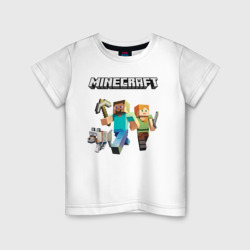 Детская футболка хлопок  MINECRAFT