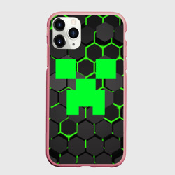 Чехол для iPhone 11 Pro Max матовый Minecraft Creeper Крипер