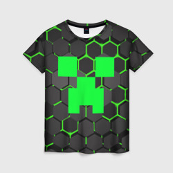 Женская футболка 3D Minecraft Creeper Крипер