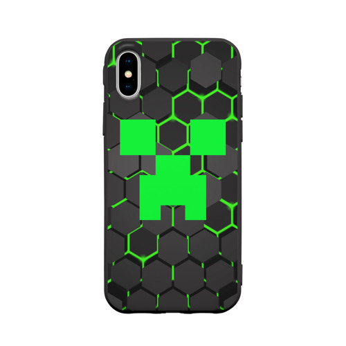 Чехол для iPhone X матовый MINECRAFT CREEPER Фото 01 Чехол для iPhone X матовый MINECRAFT CREEPER Фото 01