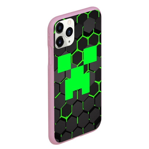 Чехол для iPhone 11 Pro Max матовый Minecraft Creeper Крипер - фото 3