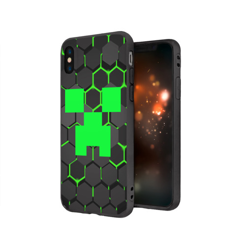 Чехол для iPhone X матовый MINECRAFT CREEPER Фото 01 Чехол для iPhone X матовый MINECRAFT CREEPER Фото 01