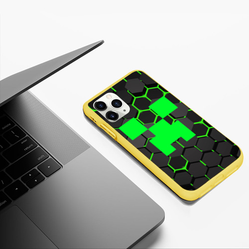 Чехол для iPhone 11 Pro Max матовый MINECRAFT CREEPER Фото 01 Чехол для iPhone 11 Pro Max матовый MINECRAFT CREEPER Фото 01