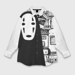 Женская рубашка oversize 3D No-Face Spirited Away Ghibli