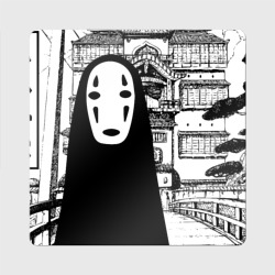 Магнит виниловый Квадрат No-Face Spirited Away Ghibli
