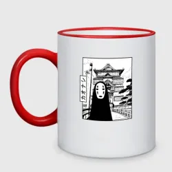 Кружка двухцветная No-Face Spirited Away Ghibli