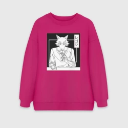 Женский свитшот oversize без начеса хлопок Legosi Beastars Legoshi