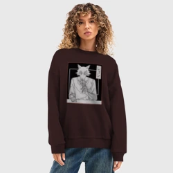 Женский свитшот oversize без начеса хлопок Legosi Beastars Legoshi - фото 2