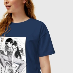 Женская футболка хлопок Oversize Мисато Кацураги - фото 2