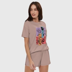 Женская пижама с шортиками хлопок Аска и Синдзи, Евангелион - фото 2