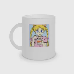 Кружка матовая стеклянная Sailor Moon Usagi Tsukino