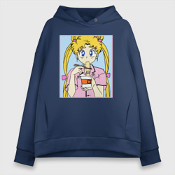 Женское худи Oversize хлопок Sailor Moon Usagi Tsukino