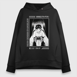 Женское худи Oversize хлопок Синдзи Икари, Евангелион