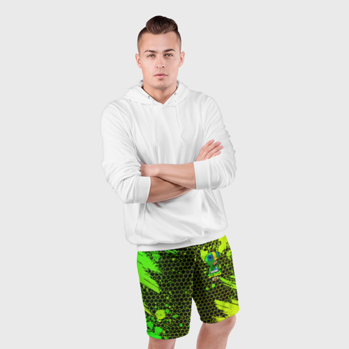 Мужские шорты спортивные с принтом Brawl Stars LEON, фото #4
