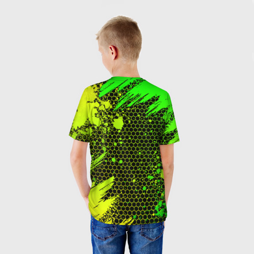 Детская футболка 3D с принтом Brawl Stars LEON, вид сзади #2