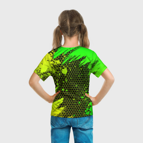 Детская футболка 3D с принтом Brawl Stars LEON, вид сзади #2