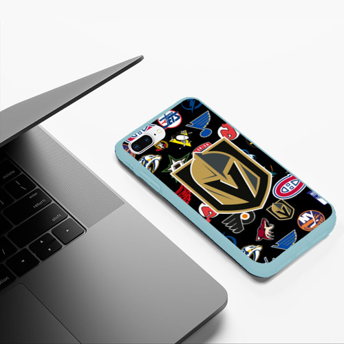 Чехол для iPhone 7Plus/8 Plus матовый Vegas Golden Knights, цвет мятный - фото 5