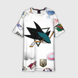 Детское платье 3D San Jose Sharks NHL teams pattern