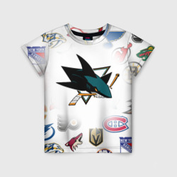 Детская футболка 3D San Jose Sharks NHL teams pattern