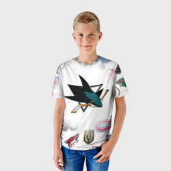 Детская футболка 3D San Jose Sharks NHL teams pattern - фото 2