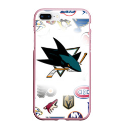 Чехол для iPhone 7Plus/8 Plus матовый San Jose Sharks NHL teams pattern