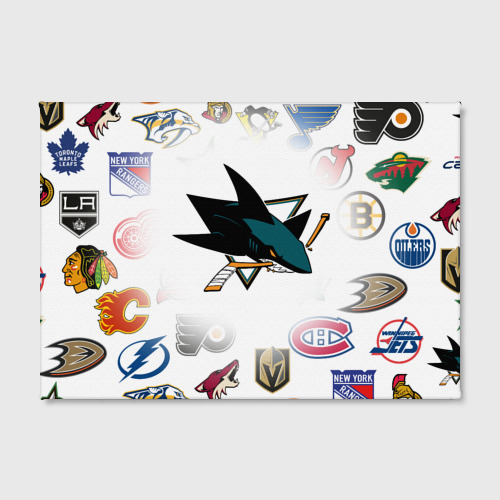 Холст прямоугольный San Jose Sharks NHL teams pattern, цвет 3D печать - фото 2