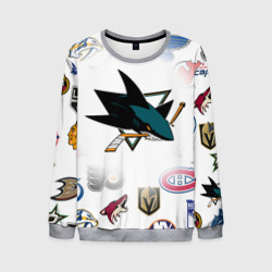 Мужской свитшот 3D San Jose Sharks NHL teams pattern