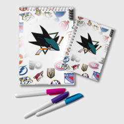 Блокнот San Jose Sharks NHL teams pattern