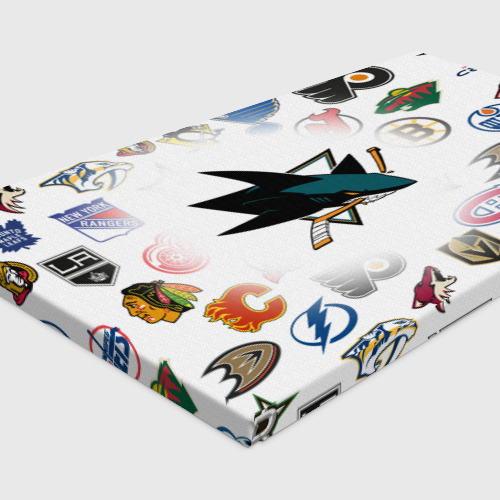 Холст прямоугольный San Jose Sharks NHL teams pattern, цвет 3D печать - фото 4