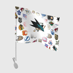 Флаг для автомобиля San Jose Sharks NHL teams pattern