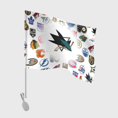 Флаг для автомобиля San Jose Sharks NHL teams pattern