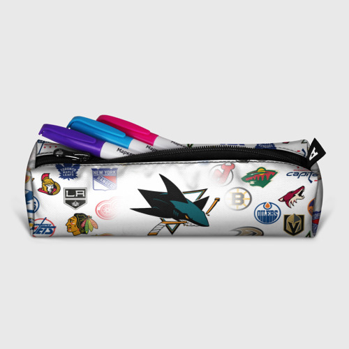 Пенал школьный 3D San Jose Sharks NHL teams pattern - фото 3