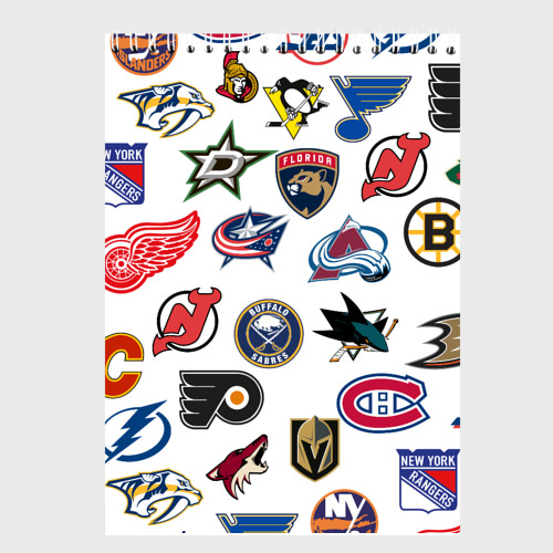 Скетчбук San Jose Sharks NHL teams pattern, цвет белый - фото 2