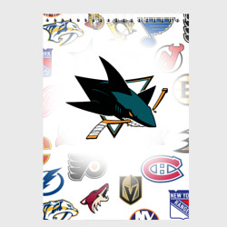 Скетчбук San Jose Sharks NHL teams pattern