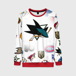 Женский свитшот 3D San Jose Sharks NHL teams pattern