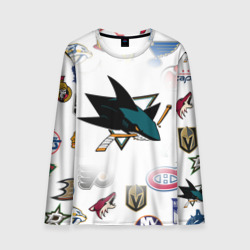 Мужской лонгслив 3D San Jose Sharks NHL teams pattern