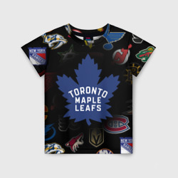 Детская футболка 3D Toronto Maple Leafs НХЛ