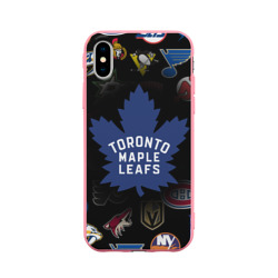 Чехол для iPhone X матовый Toronto Maple Leafs НХЛ