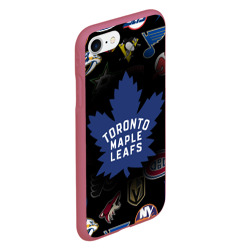 Чехол для iPhone 7/8 матовый Toronto Maple Leafs НХЛ - фото 2