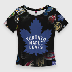 Женская футболка 3D Slim Toronto Maple Leafs НХЛ