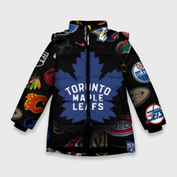 Зимняя куртка для девочек 3D Toronto Maple Leafs НХЛ