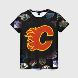 Женская футболка 3D Calgary Flames